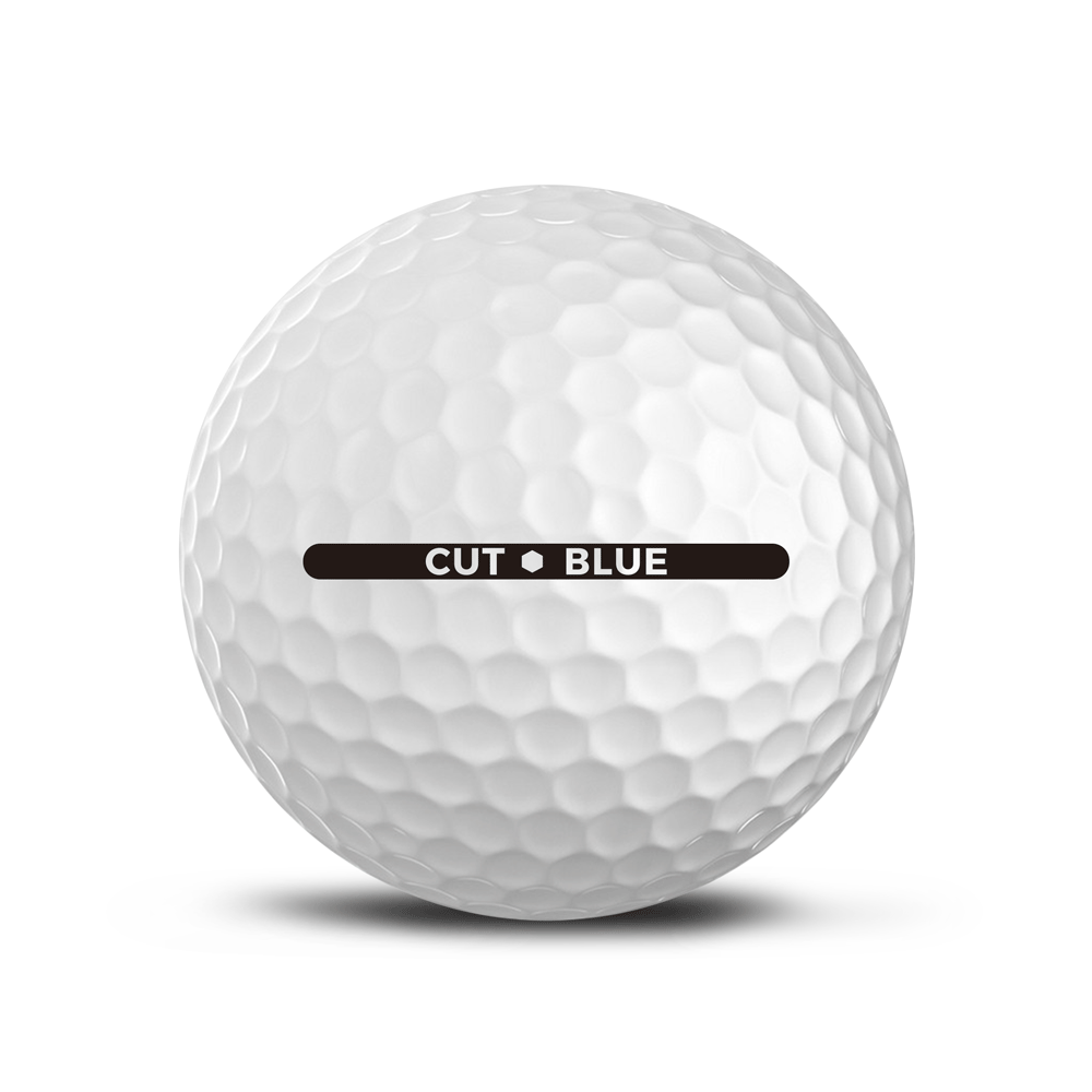 Cut Blue golf balls